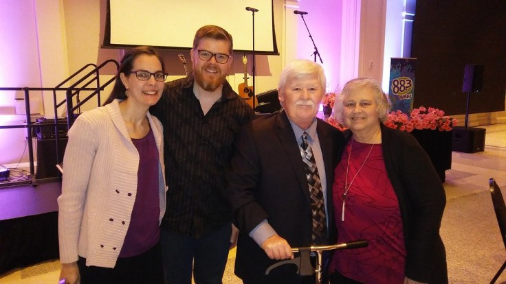 Stephanie and Rich Rogers with Rick and Diana Cutright on March 2, 2019 at First Baptist Church of Augusta